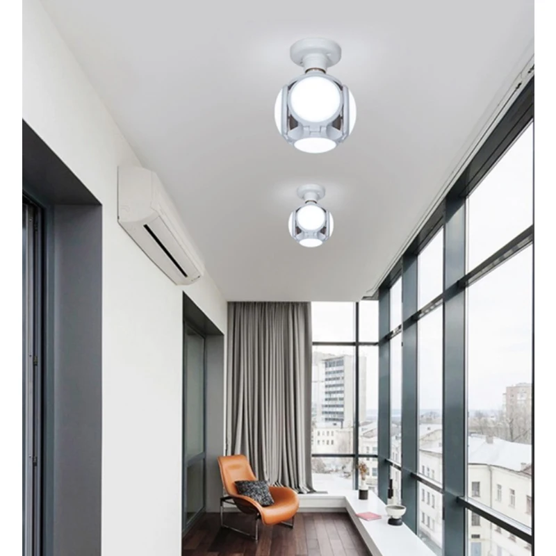 Сверхъяркая светодиодная Складная Лампа E27 40 Вт лампа в виде футбольного НЛО 85 265