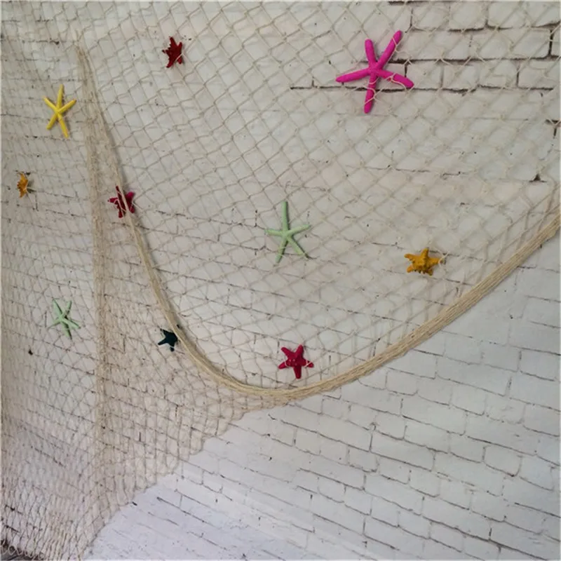 

HOT Big Fishing Net Decoration Home Decoration Wall Hangings Fun The Mediterranean Sea style Wall Stickers PC673216