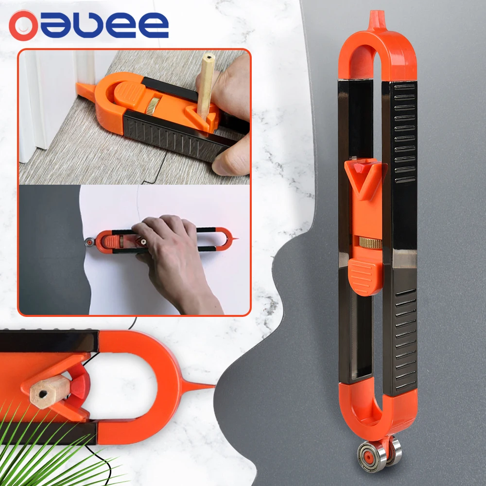 

Profile Scribing Ruler Contour Gauge with Lock Adjustable Locking Precise Woodworking Measuring Gauge Versatile Measurement Tool