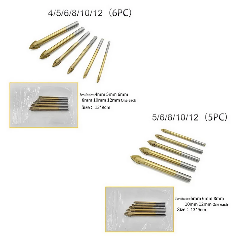 6 шт. сверло для поперечной плитки промышленного класса с круглой ручкой