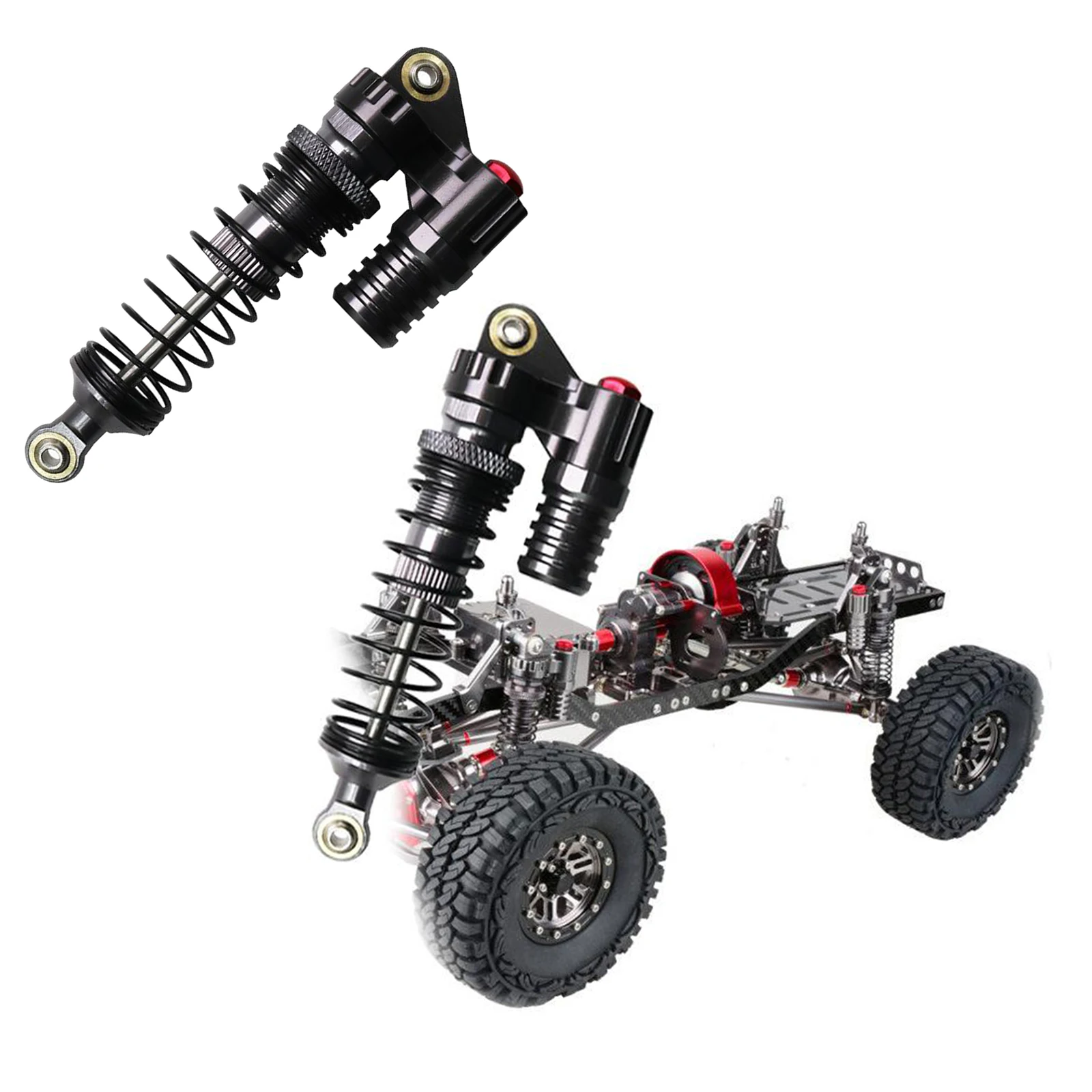 

2 шт., автомобильные амортизаторы на радиоуправлении, модель автомобиля 1/10, амортизатор, аксессуар, подходит для модели SCX10 D90 RC, легко устано...