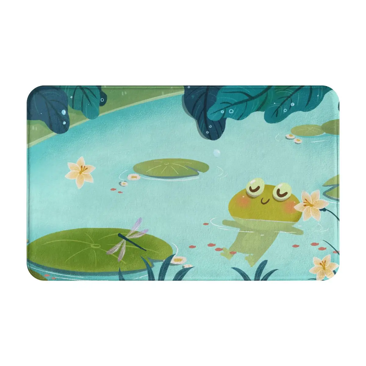 Симпатичный мультяшный Коврик для купания в виде лягушки коврик ног ванной