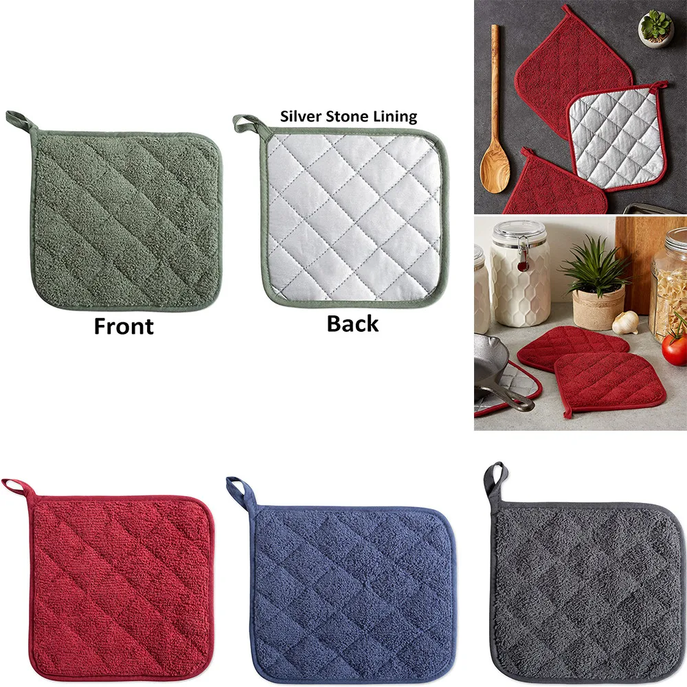 

1pcs Pot Holders Heat Resistant Cotton Mat Non-slip Potholder Cushion Kitchen Baking Hot Pads Table Placemat Accessories
