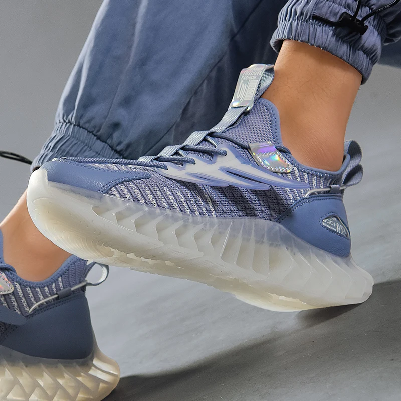 

Fashion Shoes Men Breathable Blade Bottom Sports Mesh Casual Shoes Personality Footwear Outdoor Walking Trainers Male Sneakers