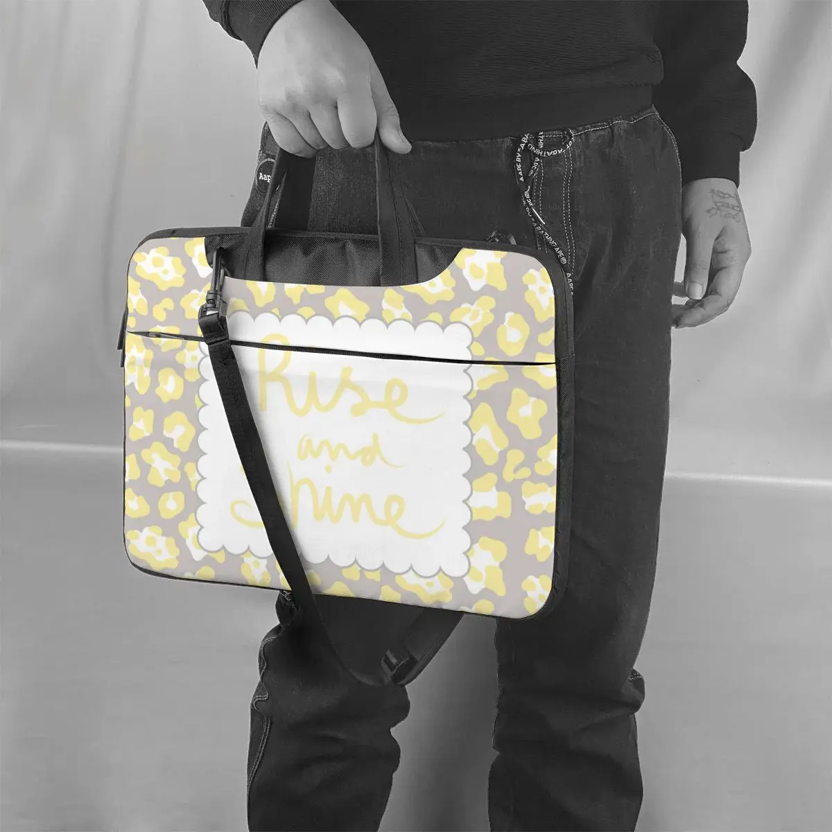 

Leopard Laptop Bag Case Travel With Handle Computer Bag Carry Fashion Laptop Pouch