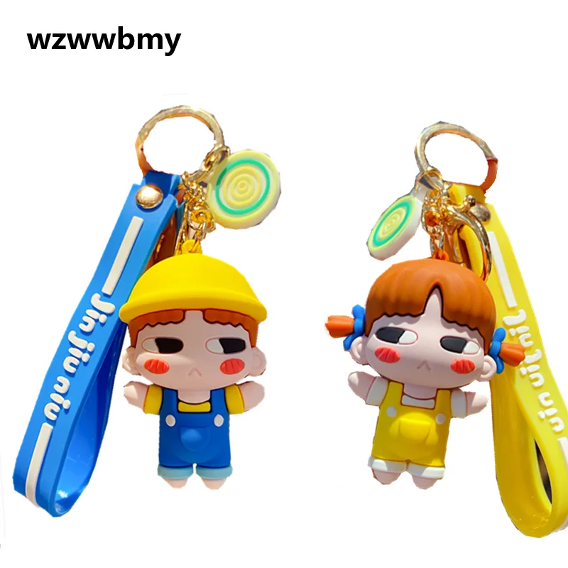 

Korean Version Cartoon Silicone Milk Sister Key Chain Fashion Bag Couple Car Pendant Gift