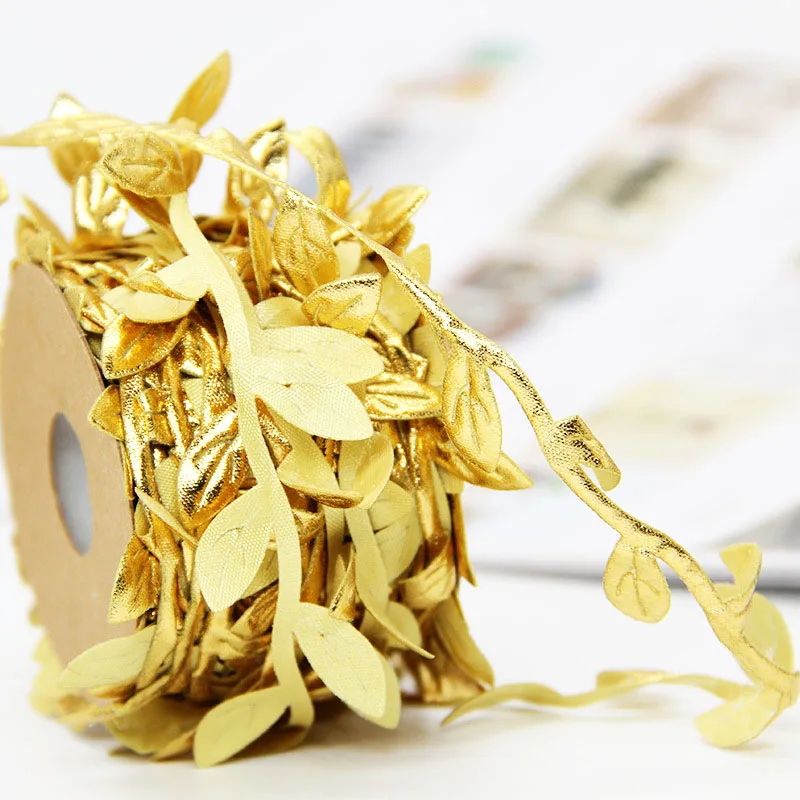 5 ярдов имитация зеленых листьев плетение пеньковая веревка DIY Свадьба День