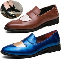 holfredterse plus size 39 48 mens slip on wedding shoes microfiber leather formal business pointed toe dress oxford flats shoes