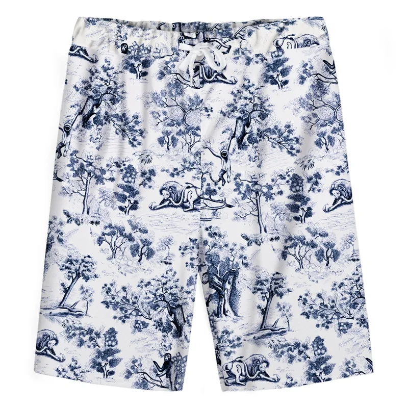 

Cloudstyle 3D Mens Shorts Full Printed Patterns Beach Shorts Casual Breathable Short Lacing Pants Soft Fabric Plus Size 5XL