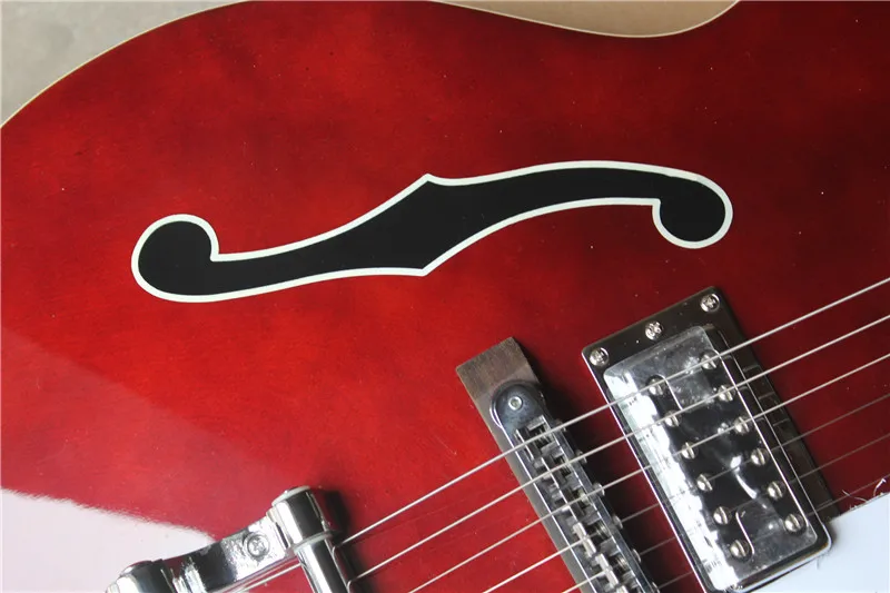 Китайская фабрика новинка лучшее качество красная электрогитара gret Palm с Bigsby tremolo