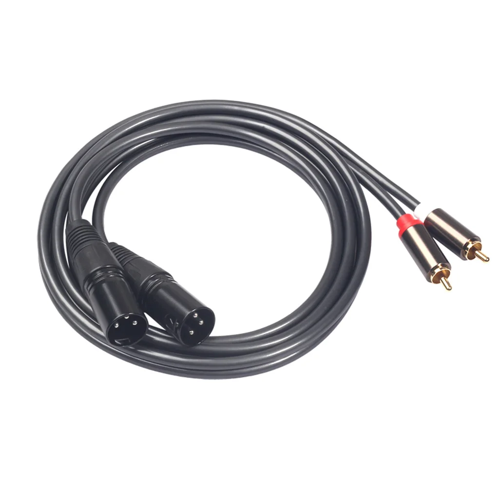 Двойной RCA штекер XLR Мужской кабель 2 на Адаптер HIFI расширение для стерео аудио