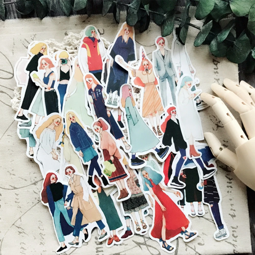 31 шт./упак. Винтаж милая девушка леди Стикеры DIY ремесло Скрапбукинг альбом мусор