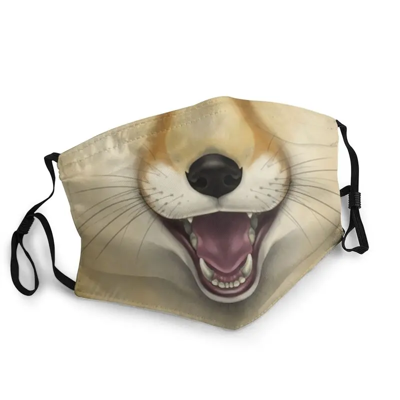 

Cute Fennec Fox Non-Disposable Mouth Face Mask Unisex Animal Print Mask Dustproof Protection Cover Respirator Mouth Muffle