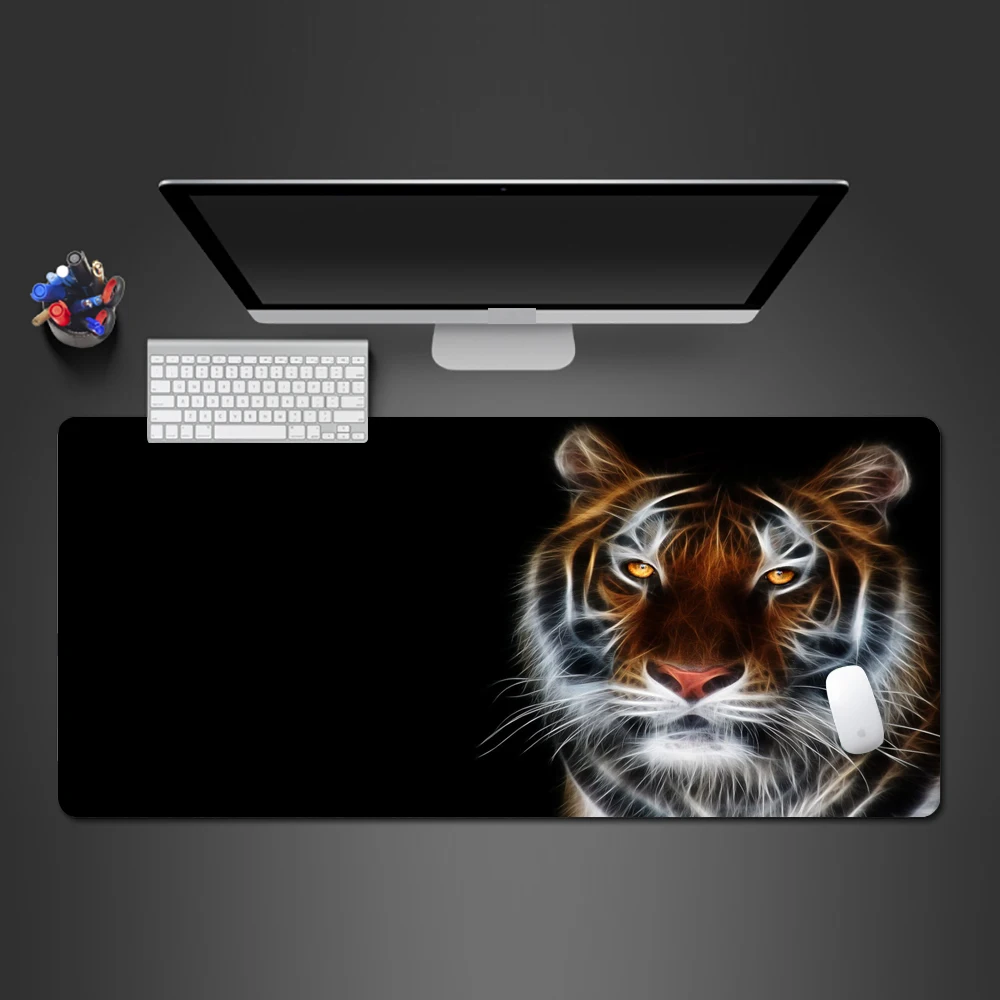 Супер крутой персонализированный лазерный коврик для мыши с тигром продвинутый