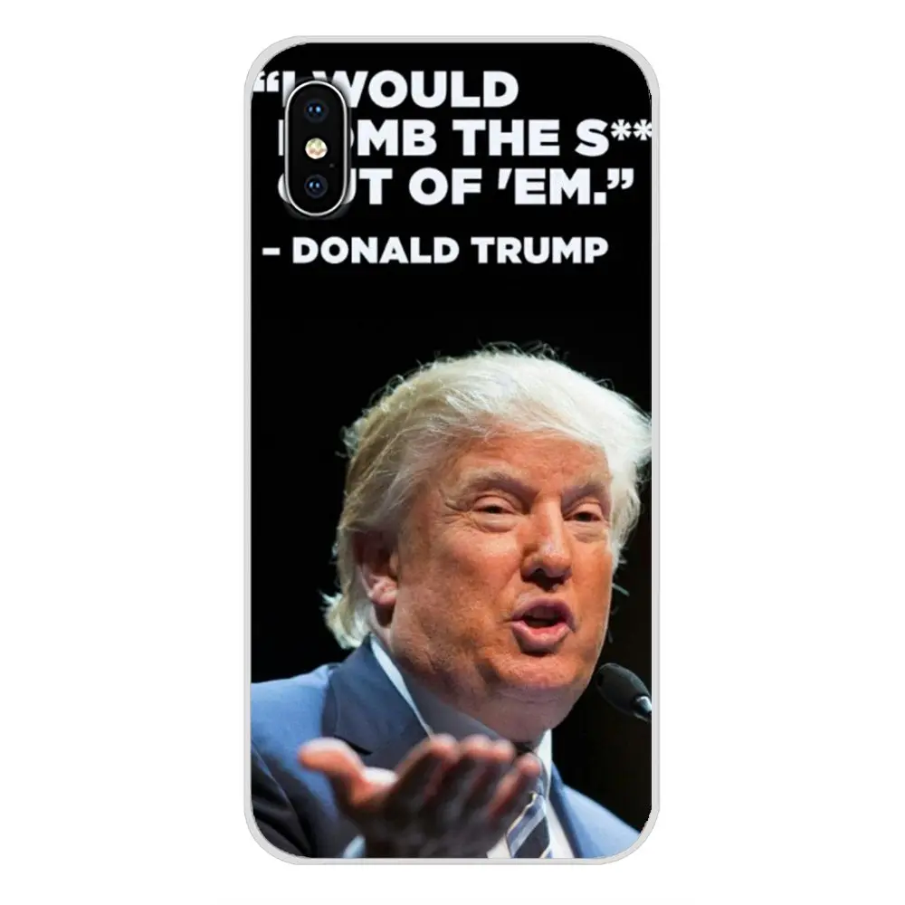 For Apple iPhone X XR XS MAX 4 4S 5 5S 5C SE 6 6S 7 8 Plus ipod touch Donald John Trump Accessories Phone Cases Covers | Мобильные