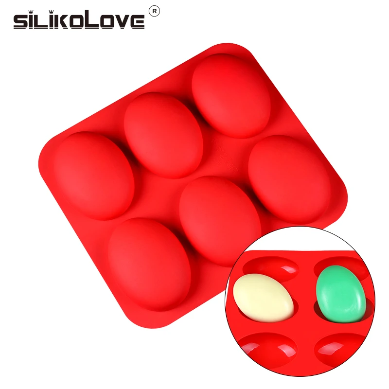 Овальная форма для мыла SILIKOLOVE 6 полостей многоразовая силиконовая сделай сам мод