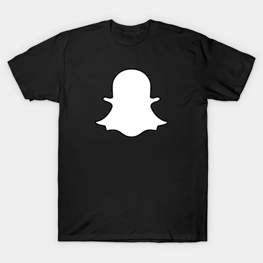 Snapchat Ghost Merch футболка с логотипом snapchat в социальных сетях фильтр ghost|Мужские
