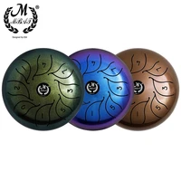 m mbat 5 5 inch steel tongue drum 8 tone mini hand pan tank drum ethereal drums percussion instrument meditation beginner gift