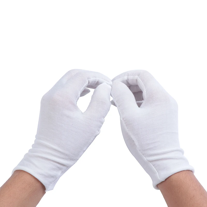 Новые белые рабочие перчатки wenwan 1 пара толстые хлопковые тонкие средние и для