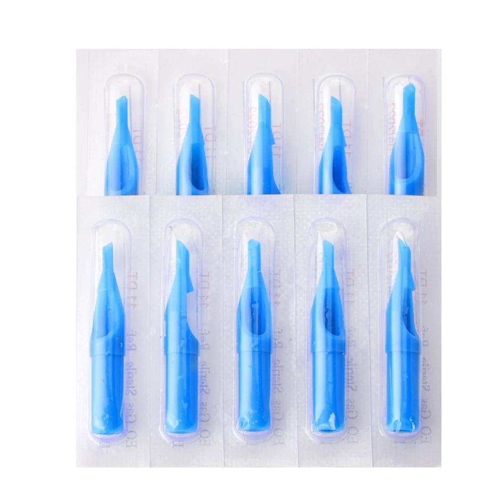 

50PCS Round Tip Disposable Nozzle Tip Blue Professional Blue Needle Mouth (9RT)