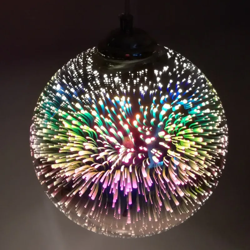 Подвесной светильник зеркальный стеклянный шар фейерверк абажур подвесной для