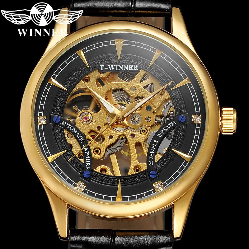 Механические Мужские наручные часы WINNER Fashion в стиле милитари спортивные мужские