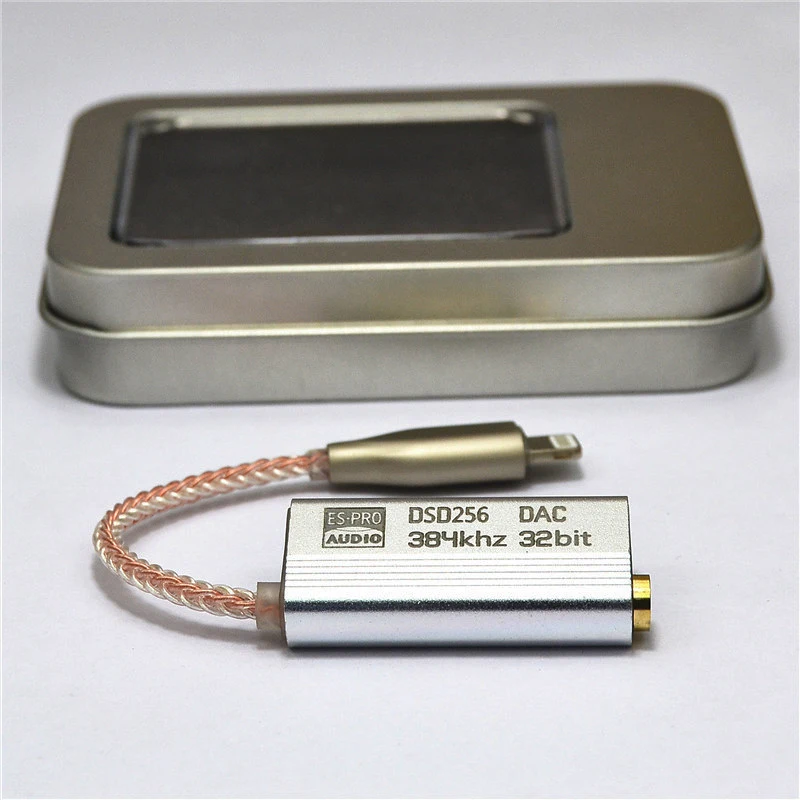 Новый чип ESS Amp для iphone усилитель наушников HiFi декодирование USB до 3 5 мм адаптер DAC