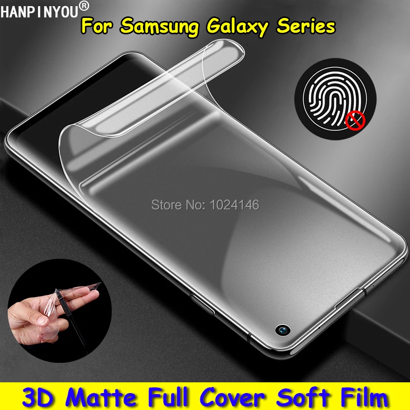 3D Matte Curved Full Cover Soft PET Film Screen Protector For Samsung Galaxy S10 5G S10e S9 S8 S7Edge Plus Note10 9 8 Not Glass