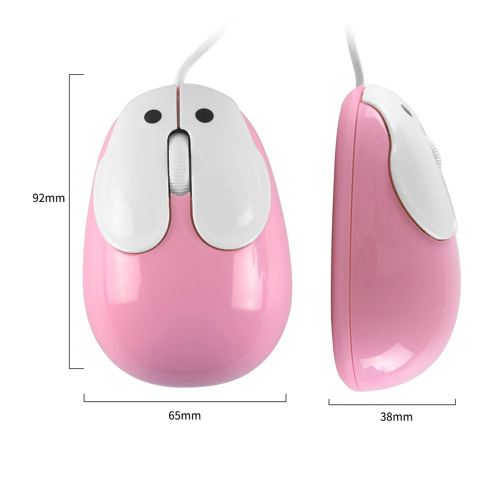 Миниатюрная Проводная компьютерная мышь с милыми животными оптический Usb кабель