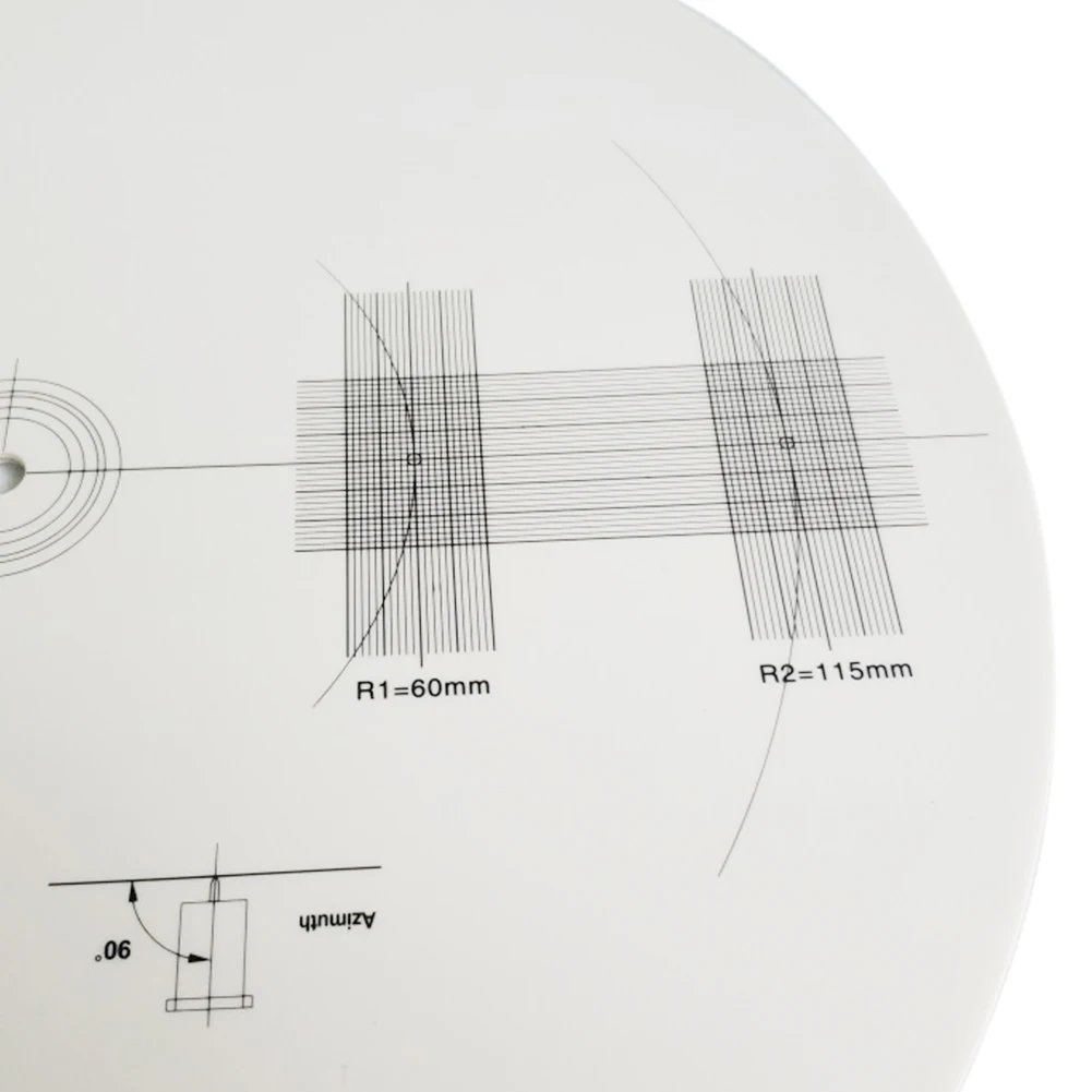 Белый коврик обнаружение выравнивания фонограф круглый LP Виниловый