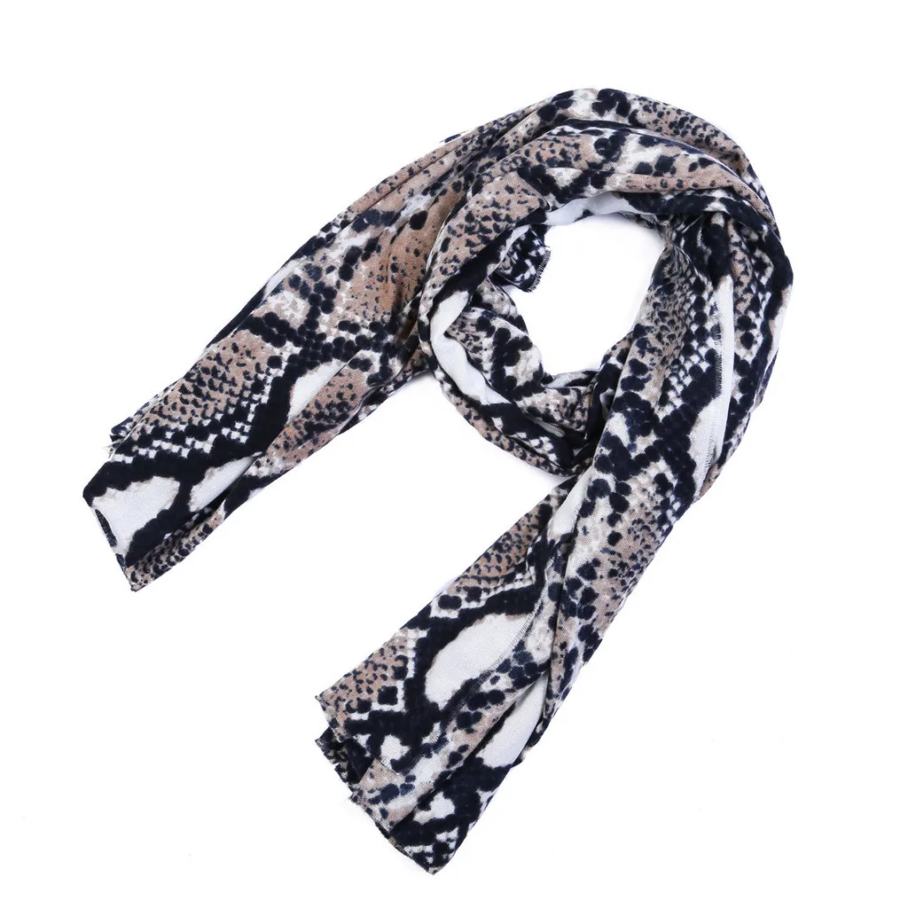 Women Shawl Scarf Autumn Winter Fashion Snake Print Pashmina Scarves Warm Hijab Stole Scarfs Bufanda Mujer | Аксессуары для одежды