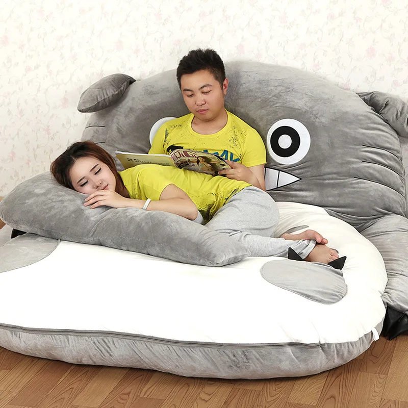 

Totoro Lazy Bed Couch Tatami Mattress Chinchillas Lengthened Thickened Bed Cartoon Balcony Sofa Bedroom Lounge Bed Children Gift