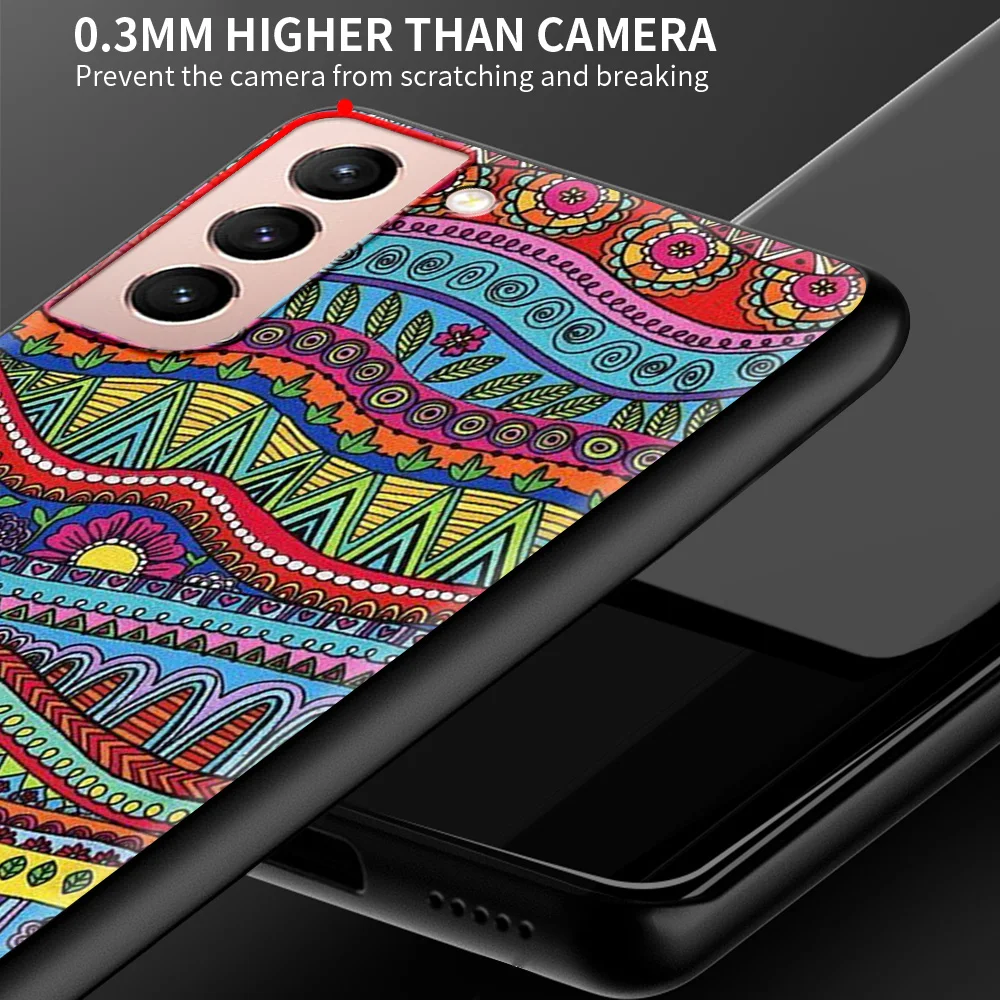 

Silicone Phone Case For Samsung Galaxy S20 FE S21 Ultra 5G S8 S9 S10 Plus Colourful Psychedelic Trippy Bumper Shell Cover Coque