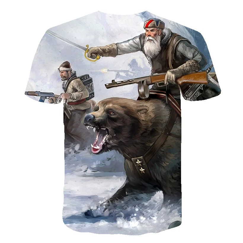 

Summer Russian Flag t shirt Men Russia T-shirt Fitness Bear T Shirt 3d Anime Tshirts Sexy Male Shirts Casual Tops Mens Clothing