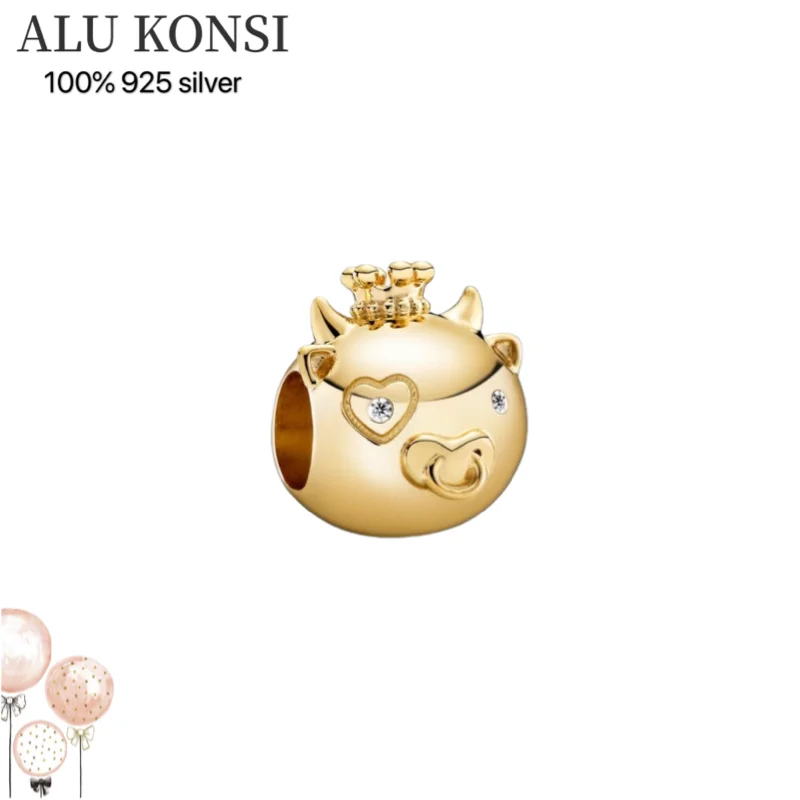 

Hot Sale 100% Real 925 Sterling Silver pan Beads for Women Chinese zodiac animal Fit Original Charm bracelet DIY Jewelry