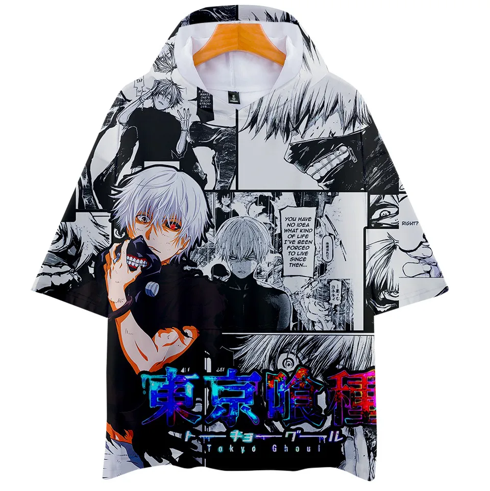 Tokyo Ghoul 3D hooded t shirt Mannen/vrouwen Trainingspakken Anime Kaneki Ken Print Hoodie t-shirt Dunne Herfst tshirt Tee | Мужская