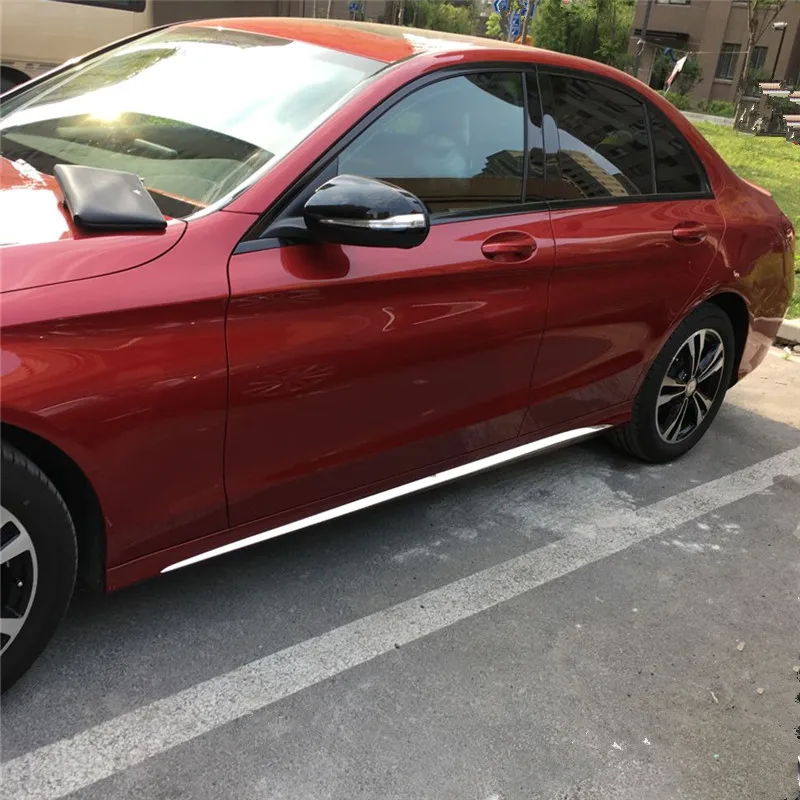 Lsrtw2017 автомобильные молдинги на кузов комплект для mercedes benz c class c180 c200 c300 c250 c260 2014