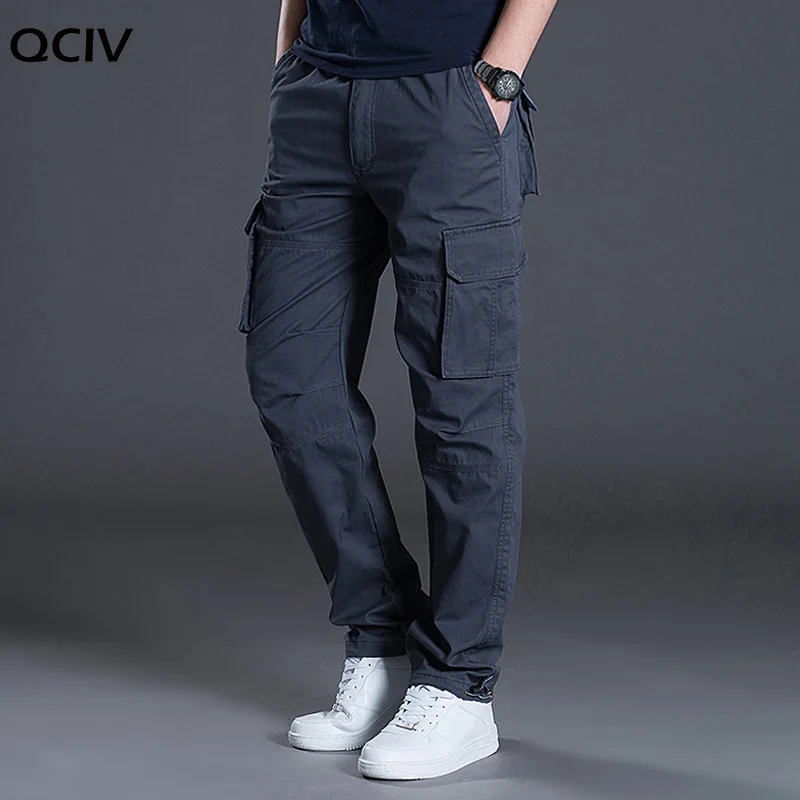 

Autumn And Winter New Pants Men Thick Loose Casual Trousers Waist Multi-Pocket Overalls Wear-Resistant Male Trend