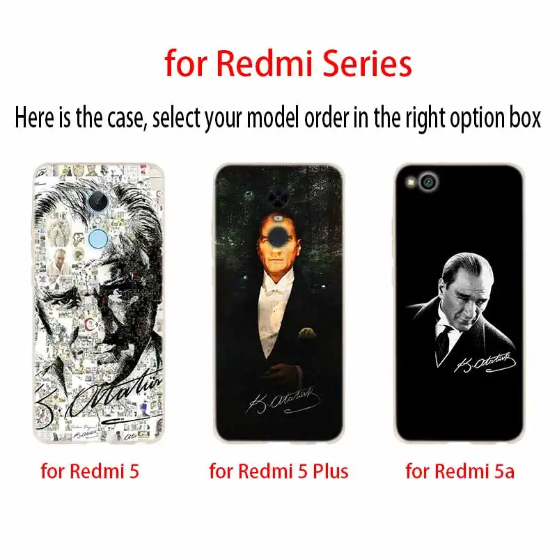 Мягкий чехол с индейкой Mustafa Kemal Ataturk для Xiaomi Redmi Note 10 9 8 7 6 5 Pro Max 10S 9S 9T 8T 4G | Мобильные