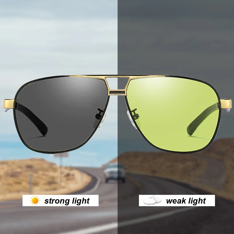 

Солнцезащитные очки пилота поляризационные мужские фотохромные Солнцезащитные Очки День Ночь Вождение Рыбалка HD очки для женщин мужчин