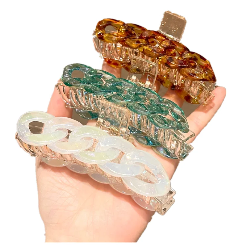 

Лидер продаж, пластиковые заколки для волос с цепочкой, Нескользящие заколки для волос, заколки для волос для женщин