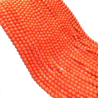 orange round shape loose beads coral beads for jewelry making diy for bracelet necklace accessories 5mm