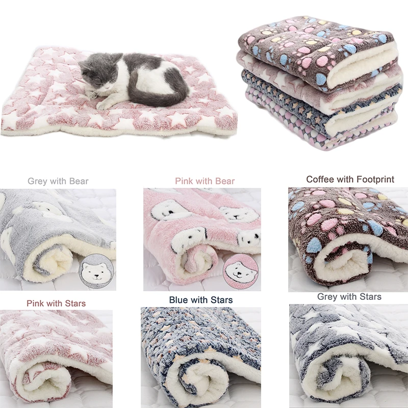 

Pet Blanket Dog Bed Cat Mat Soft Coral Fleece Winter Thicken Warm Sleeping Beds for Small Medium Dogs Cats Pet Supplies
