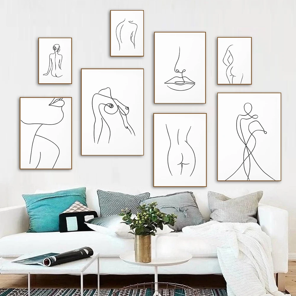 Минималистичные фигурки линейка искусство сексуальная женщина ягодицы