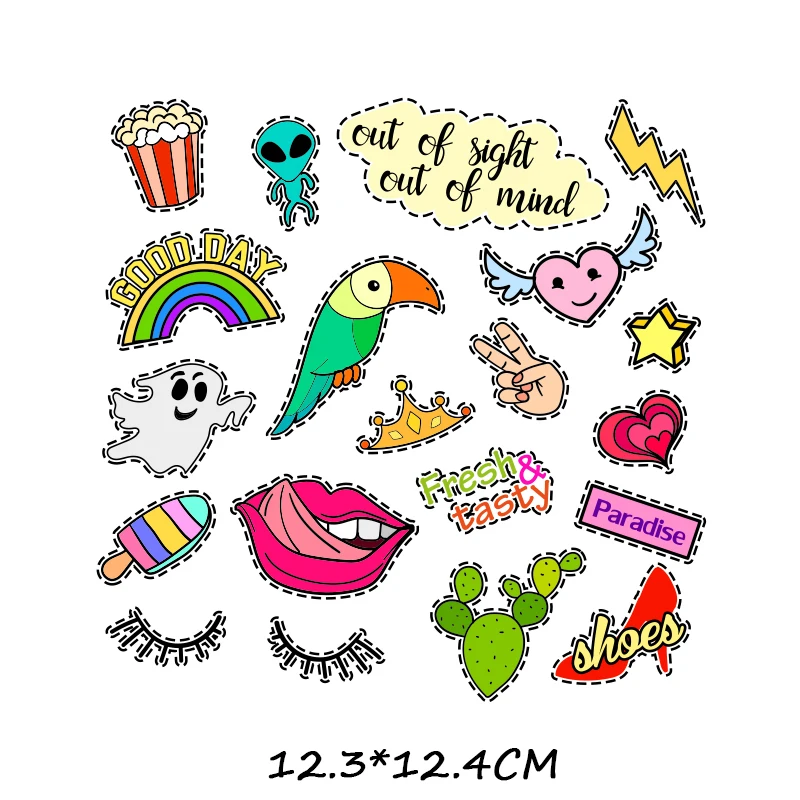 Мультфильм животных набор патчей для переноса утюгом с изображением милой