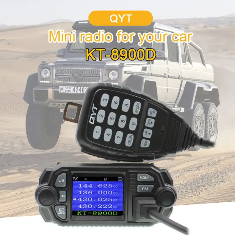 QYT KT-8900D VHF УКВ, мобильная радиоантенна 2 way Радио дисплей с одновременным воспроизведением изображения от четырех видеокамер двухчастотный, компактный автомобильный радиоприемник 25W иди и болтай Walkie talkie “иди и KT8900D