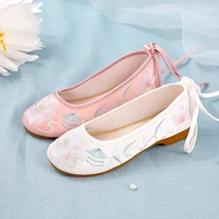 2020 new arrival shoes women chinese style embroidery hanfu shoes platform melaleuca causal comfortable ankle strap flats
