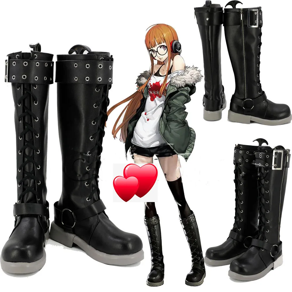 Футаба Сакура Hero и сукари Акира ботинки для костюмированной вечеринки Persona 5