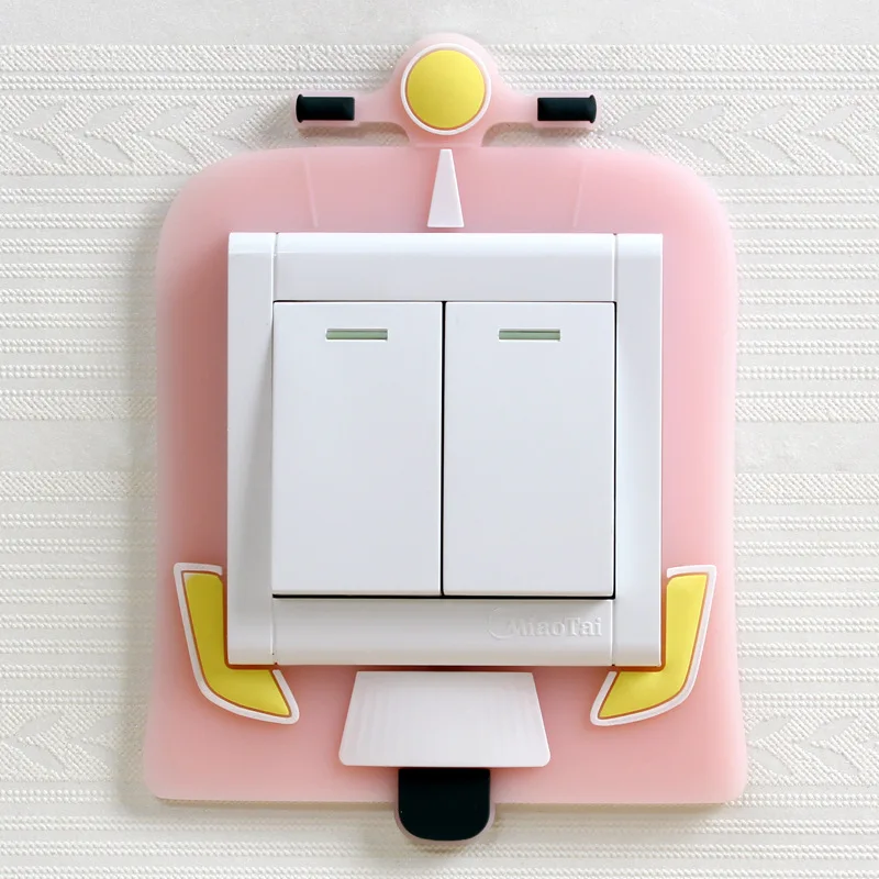 Cartoon 3D Wall Silicone Switch Sticker Luminous and Socket Soft Protective Cover On-Off Decor Stickers | Дом и сад