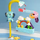 Детские Игрушки для ванны, утки, электрические радужные игрушки для душа с подсветкой, музыка, ванная комната, развивающая водная игра для детей, игрушка